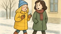 Vtip: Jdou blondýna a bruneta v zimě