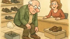 Vtip: Dědeček si jde koupit nové boty