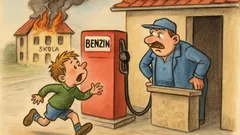 Vtip: Pepíček běží k pumpě pro benzín