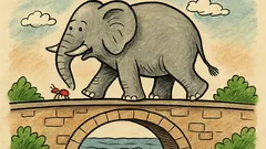 Vtip: Jdou slon s mravencem po mostě a