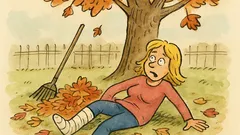 Vtip: Jak si blondýnka zlomila nohu