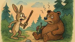 Vtip: Zajíce štve medvěd, potká ho opilého