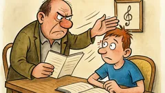 Vtip: Otec čte žákovskou knížku syna...