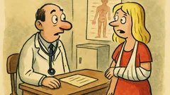 Vtip: Přijde blondýnka se zlomenou rukou...