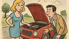 Vtip: Blondýně se porouchá auto na dálnici
