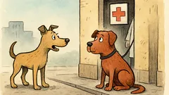 Vtip: Potkají se dva psi u vetu