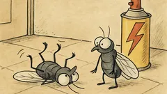 Vtip: Leží moucha na zádech a kope nožičkama