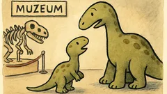 Vtip: Malý dinosaurus se ptá matky…