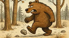 Vtip: Chodí medvěd v lednu po lese