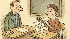 Vtip: Předtím než odevzdal test, ho roztrhal