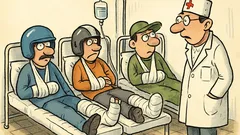 Vtip: V nemocnici leží tři motorkáři