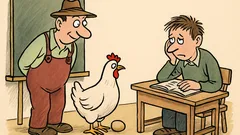 Vtip: Jaký je rozdíl mezi žákem a slepicí