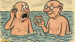 Vtip: Dva staříci se koupou v moři