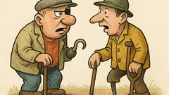 Vtip: Staří kamarádi Pepa a Karel na dovolené