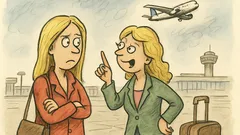 Vtip: Baví se dvě blondýnky na letišti