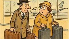 Vtip: Lord a jeho manželka na letišti