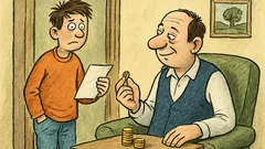 Vtip: Tati, dostal jsem ve škole pětku