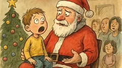 Vtip: Na vánoční besídce si děcko sedne Santovi