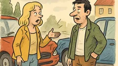 Vtip: Blondýna nabourá do auta a vystoupí chlap