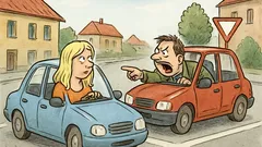 Vtip: Blondýna zůstane stát uprostřed křižovatky