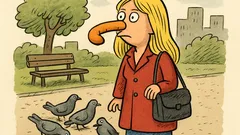 Vtip: Proč si blondýna strká rohlík do nosu