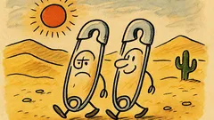 Vtip: Jdou dva spínací špendlíky po poušti