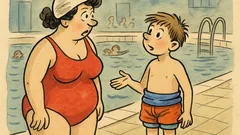 Vtip: Pepíčku, proč máš dvoje plavky?