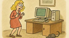 Vtip: Víte, proč blondýna nechodí k počítači?