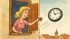 Vtip: Blondýna vyhazuje hodiny z okna, protože…