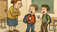 Vtip: Pepíček se o přestávce sprostě baví