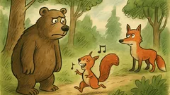 Vtip: Jde veverka po lese a zpívá