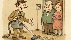 Vtip: K Novákům přijde podomní prodavač vysavačů