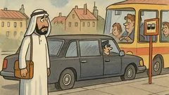 Vtip: Student z Arábie píše tátovi...