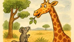 Vtip: Žirafa říká myši, škoda že