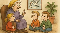 Vtip: Babička vykládá vnoučatům, jak děti nosí