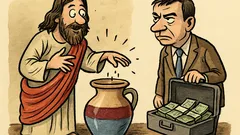 Vtip: Bůh mění vodu ve víno, Rath…