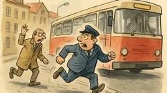 Vtip: "Ten autobus už nedoženete!" křičí kolemjdoucí