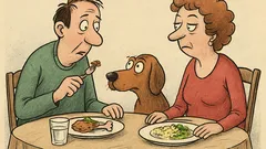 Vtip: Drahá, tvůj pes ze mě nespouští oči