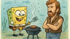 Vtip: Kam se hrabe Chuck Norris na Spongeboba?