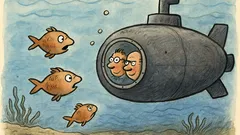 Vtip: Plavou rybičky v moři, jedna zahlédne ponorku