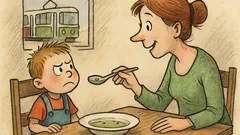 Vtip: Pepíček nechce jíst, máma navrhne tramvaj