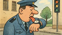 Vtip: Víte, proč si policajt olizuje hodinky?