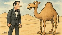 Vtip: Jde James Bond po poušti a potká