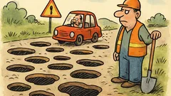 Vtip: Rozbitá silnice? To je samá jama.