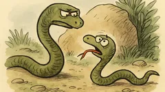 Vtip: Plazí se dva hadi, otec a syn