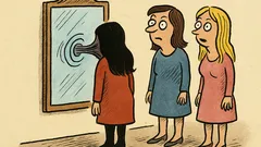 Vtip: U zrcadla stojí blondýna, bruneta a…