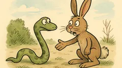 Vtip: Králík potká hada a omlouvá se