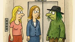 Vtip: Ve výtahu blondýnky a vodník...