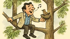 Vtip: Leze Karel Gott na strom a…